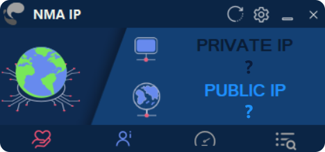 Screenshot of NMA IP app showing IP details before loading